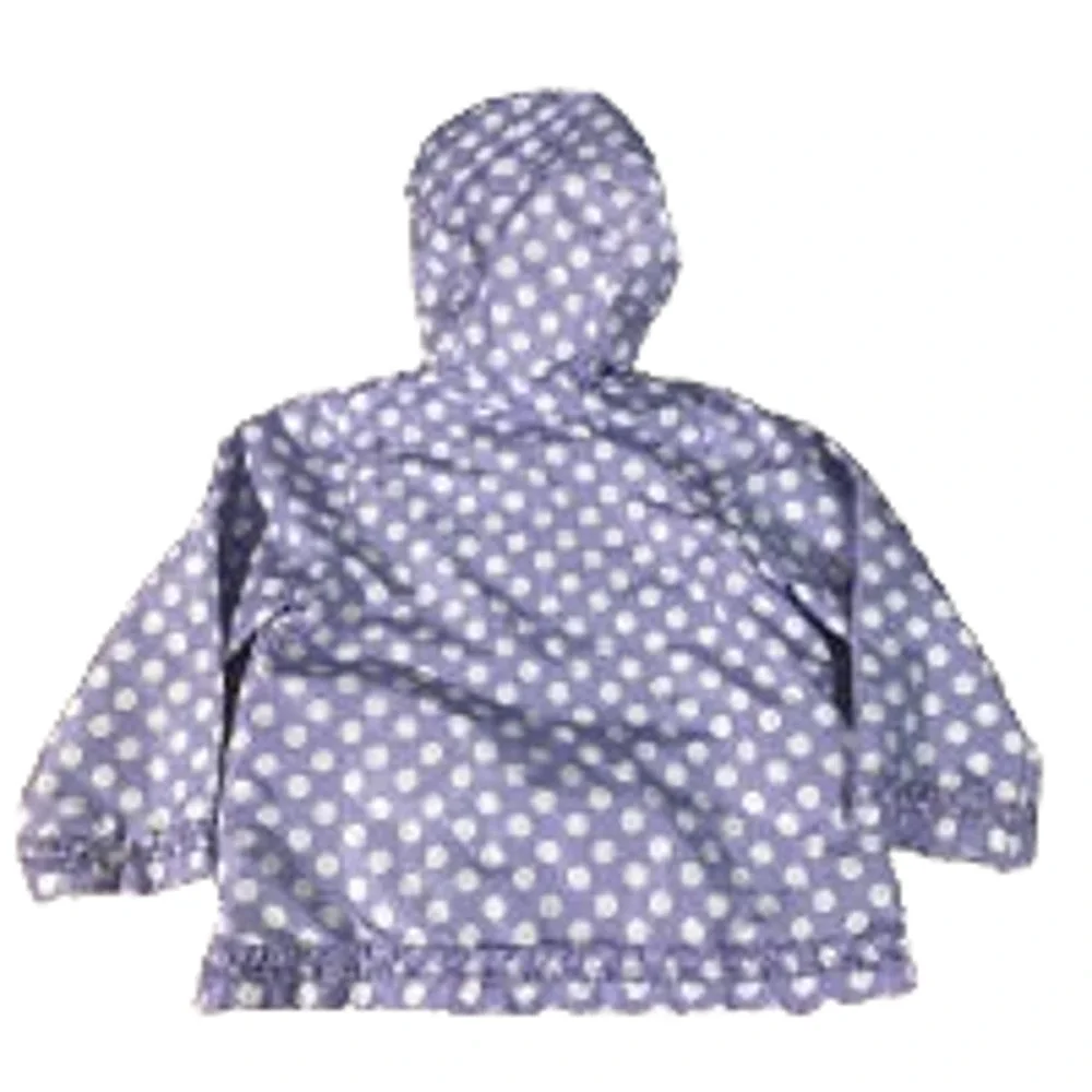 Carter’s Purple Polka Dot Floral Hooded Lightweight Spring Jacket Kids Sz 3T